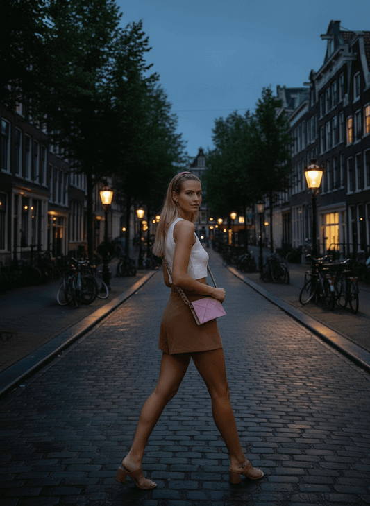 Facet Clutch – Luxe avondtas in leer