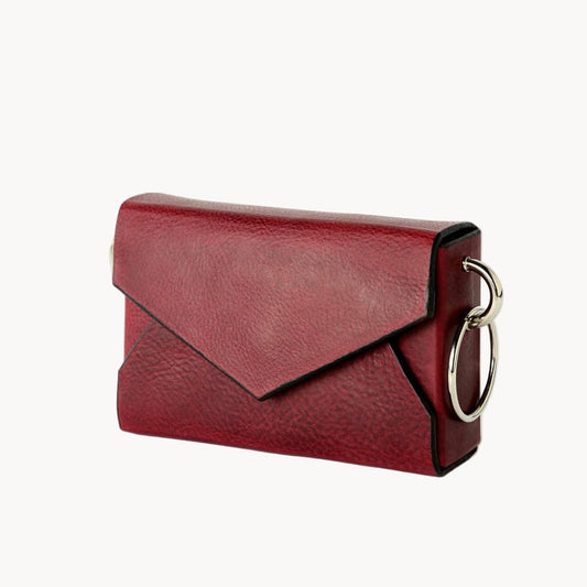 Leren Crossbody – Burgundy Red