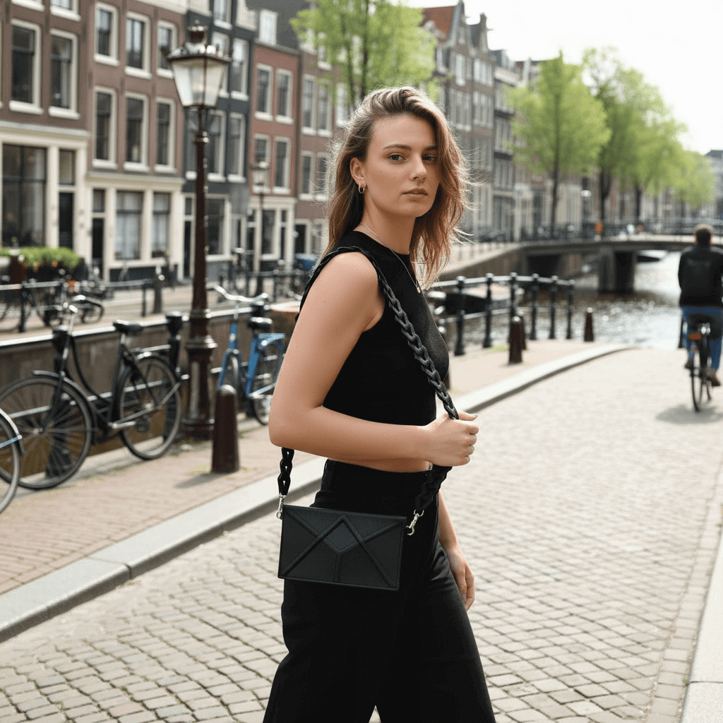 Facet Clutch – Luxe avondtas in leer