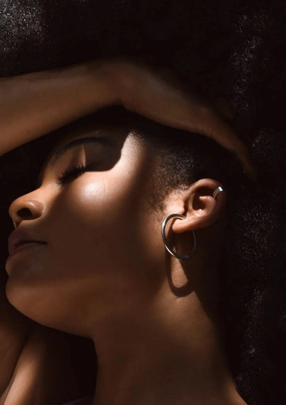 Flat Upper Ear Cuff - Silver