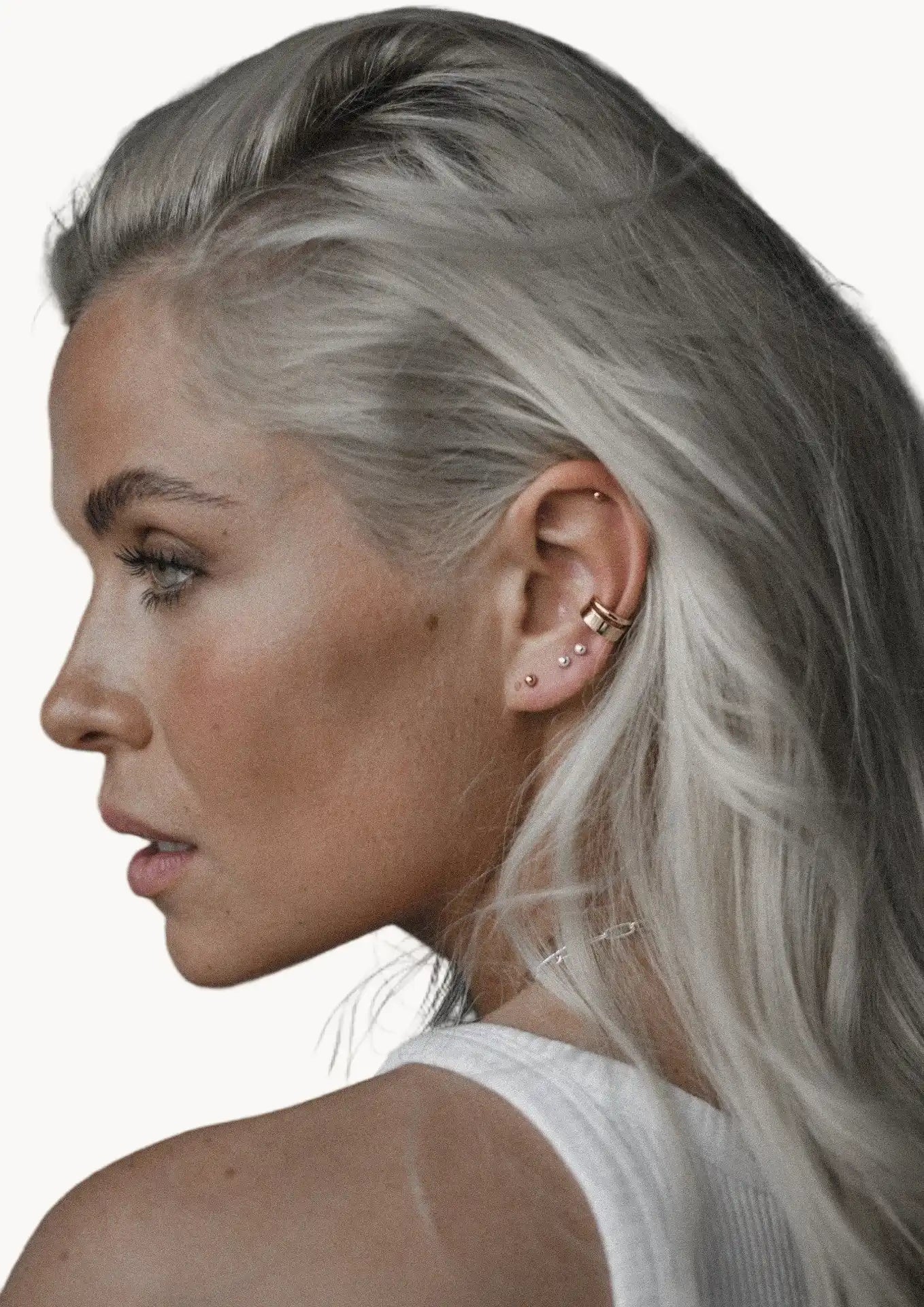 Line Ear Cuff - Gold extra foto